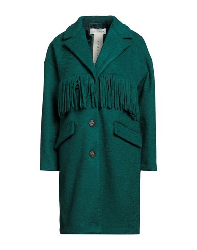 Haveone Woman Coat Emerald Green Size S Polyester