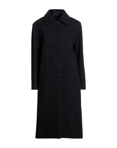 Shop Paltò Woman Coat Midnight Blue Size 10 Virgin Wool, Polyamide, Cashmere