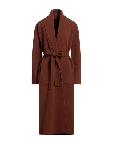 Roberto Collina Woman Coat Brown Size Xl Wool