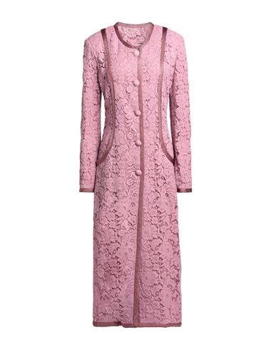 Etro Woman Overcoat & Trench Coat Pink Size 8 Cotton, Viscose, Polyamide, Silk