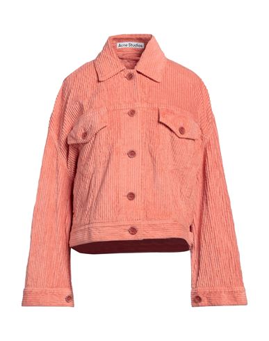 Acne Studios Woman Jacket Coral Size L/xl Cotton, Elastane In Red