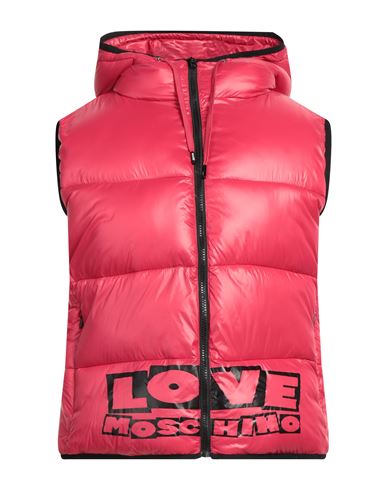 Love Moschino Woman Down Jacket Coral Size 10 Polyacrylic In Red
