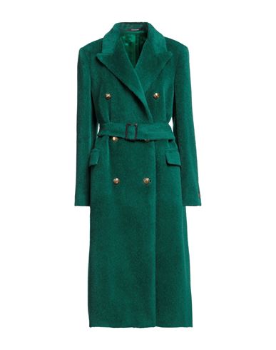 TAGLIATORE TAGLIATORE 02-05 WOMAN COAT EMERALD GREEN SIZE 4 ALPACA WOOL, VIRGIN WOOL