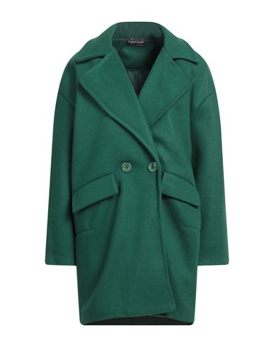 Vanessa Scott Woman Coat Green Size Onesize Polyester, Viscose, Elastane