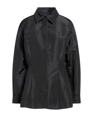 Valentino Garavani Woman Overcoat Black Size 6 Silk