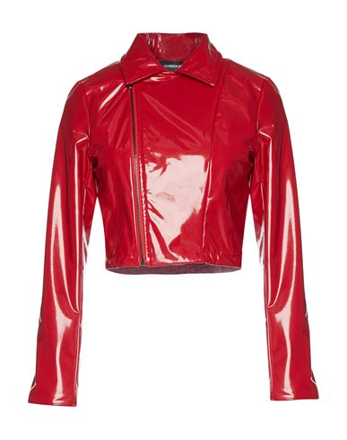 Vanessa Scott Woman Jacket Red Size M Polyester, Polyurethane, Elastane