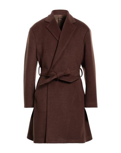 Stilogia Man Coat Brown Size 42 Textile Fibers, Viscose