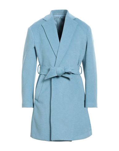 Stilogia Man Coat Pastel Blue Size 38 Textile Fibers, Viscose
