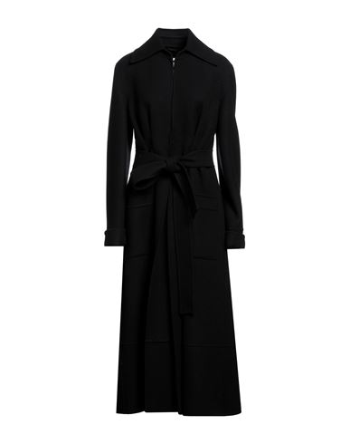 Jil Sander Woman Coat Black Size 6 Virgin Wool