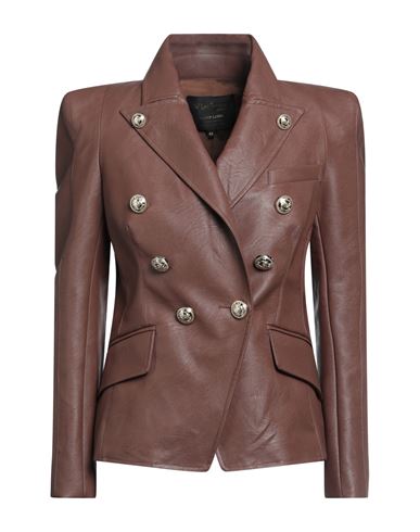 W Les Femmes By Babylon Woman Blazer Brown Size 4 Polyurethane, Viscose