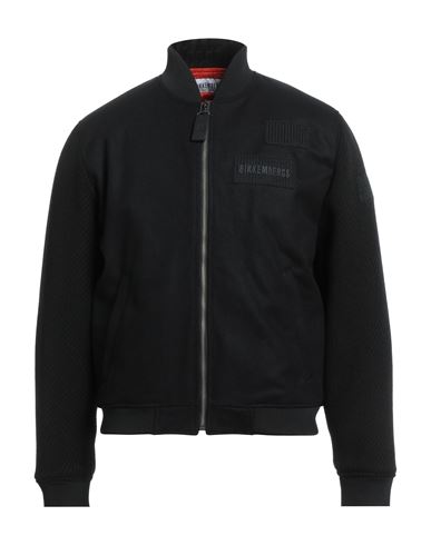 Bikkembergs Man Jacket Black Size 40 Wool, Polyamide, Acrylic, Polyester, Viscose