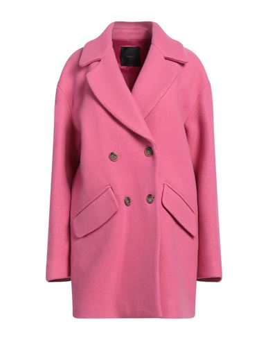 Pinko Woman Coat Fuchsia Size 10 Virgin Wool, Polyamide