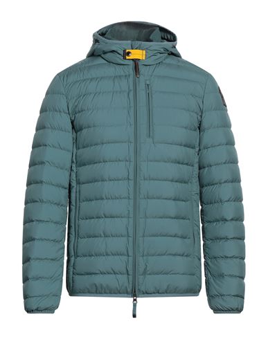 Parajumpers Man Down Jacket Turquoise Size Xxl Polyester In Green