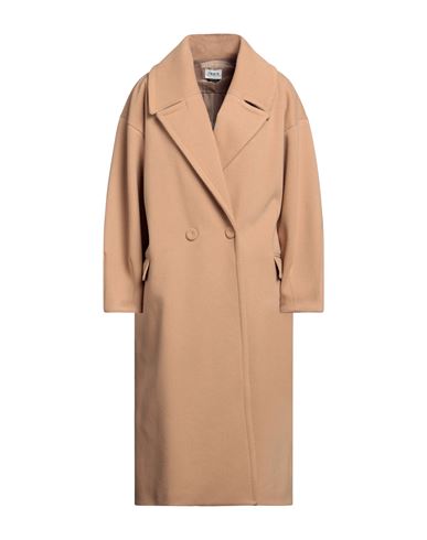 Berna Woman Coat Camel Size L Polyester In Beige