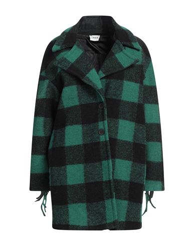 Berna Woman Coat Green Size M Polyester, Wool