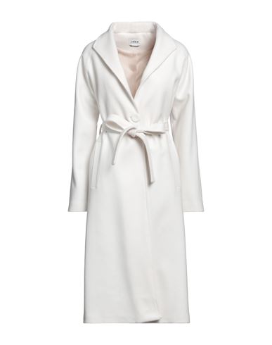 Berna Woman Coat Cream Size M Polyester, Acrylic, Wool In White