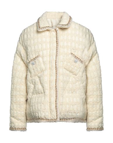 Khrisjoy Woman Down Jacket Cream Size 1 Wool, Polyamide, Polyester In White