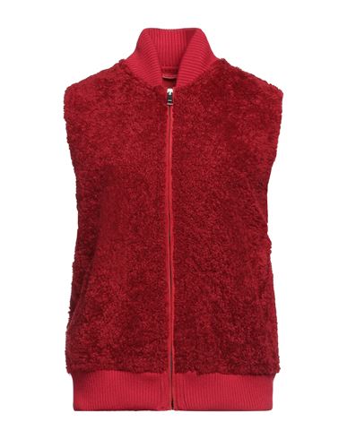 Simonetta Ravizza Woman Jacket Red Size 2 Shearling, Soft Leather