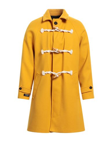 Berna Man Coat Ocher Size 42 Polyester In Yellow