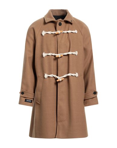 Berna Man Coat Camel Size 44 Polyester In Beige