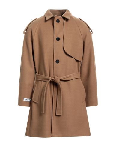 Berna Man Coat Camel Size 44 Polyester In Beige