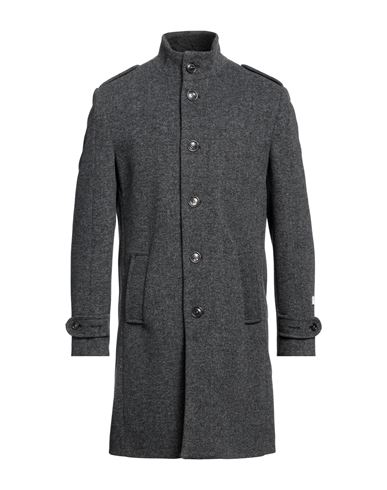 Berna Man Coat Lead Size 46 Polyester In Grey