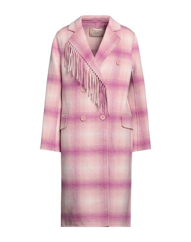 Twinset Woman Coat Pink Size 14 Polyimide
