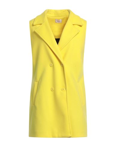 Toy G. Woman Overcoat & Trench Coat Yellow Size 6 Polyester, Viscose, Wool