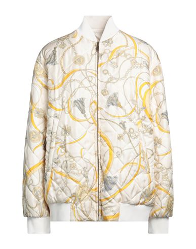 Shop Pucci Woman Jacket Ivory Size L Viscose, Polyamide, Elastane, Silk In White