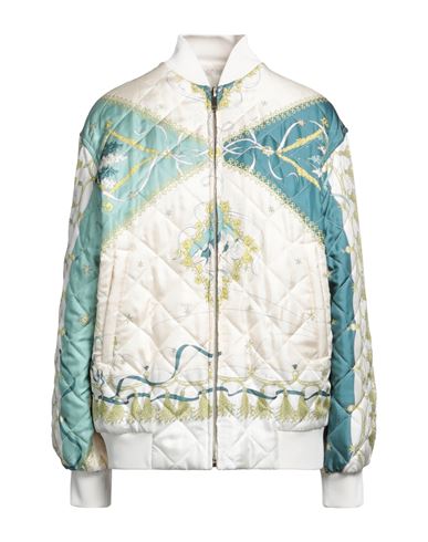 Shop Emilio Pucci Pucci Woman Jacket Ivory Size L Silk, Viscose, Polyamide, Elastane In White