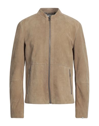 Milestone Man Jacket Sand Size 40 Soft Leather In Beige