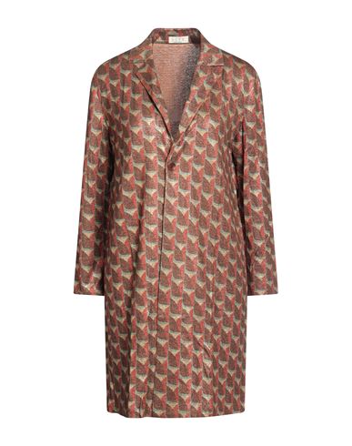 Siyu Woman Overcoat & Trench Coat Brown Size 4 Viscose, Polyamide, Polyester