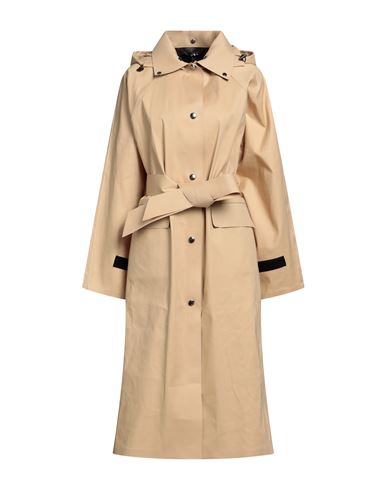 Kassl Editions Woman Overcoat Sand Size M Cotton, Polyurethane In Beige