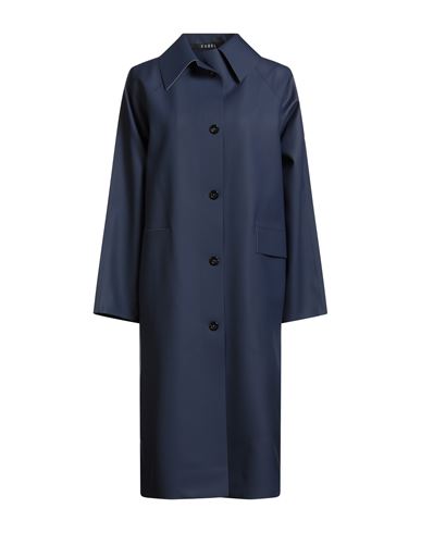 Kassl Editions Woman Overcoat & Trench Coat Navy Size M Polyester, Polyurethane In Blue