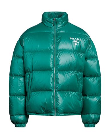 Prada Man Down Jacket Green Size Xs Recycled Polyamide