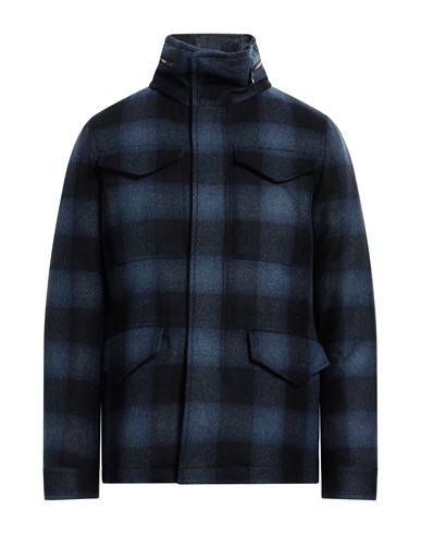 Paoloni Man Jacket Slate Blue Size 40 Wool, Polyamide