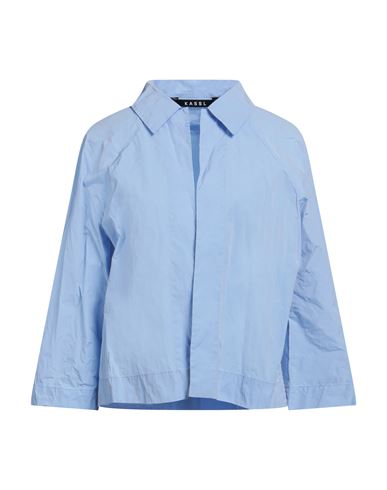 KASSL EDITIONS KASSL EDITIONS WOMAN BLAZER AZURE SIZE L POLYESTER, POLYAMIDE 