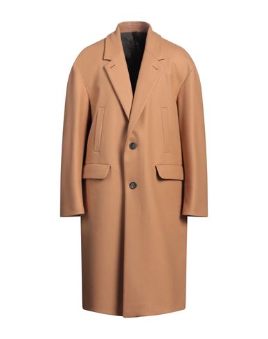 Hevo Hevò Man Coat Camel Size 40 Pure Virgin Wool Iws, Polyamide