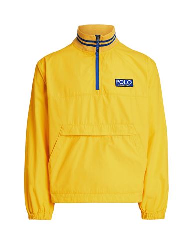 Polo Ralph Lauren Poplin Pullover Jacket Man Jacket Yellow Size L Cotton