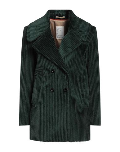 Paltò Woman Coat Dark Green Size 8 Cotton