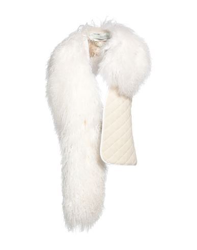 Off-white Woman Jacket Cream Size 2 Virgin Wool, Polyamide, Lamb Fur, Nylon, Polyester