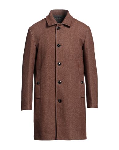 Outfit Out/fit Man Coat Brown Size 44 Wool, Acrylic, Polyester, Polyamide In Brown