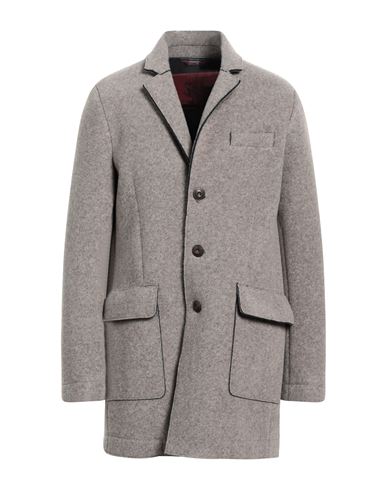 Stewart Man Coat Khaki Size 40 Polyester, Acrylic, Virgin Wool, Elastane In Beige