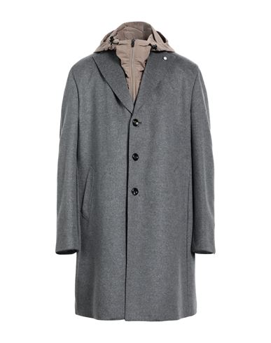 Luigi Bianchi Mantova Man Coat Grey Size 46 Virgin Wool, Cashmere