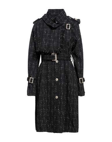 Vicolo Woman Coat Black Size L Polyurethane, Polyester