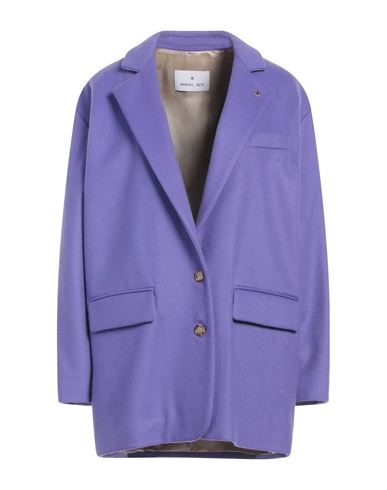Shop Manuel Ritz Woman Coat Purple Size 4 Wool, Polyamide, Mohair Wool, Alpaca Wool