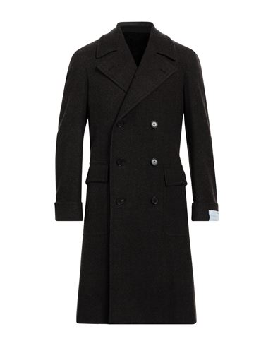 Caruso Man Coat Dark Brown Size 42 Wool