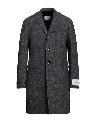 Paoloni Man Coat Steel Grey Size 46 Wool, Polyamide, Silk, Polyester