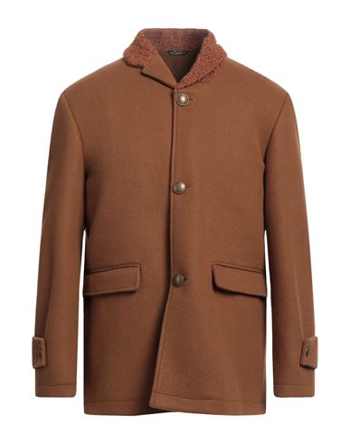Daniele Alessandrini Man Coat Brown Size 38 Polyester