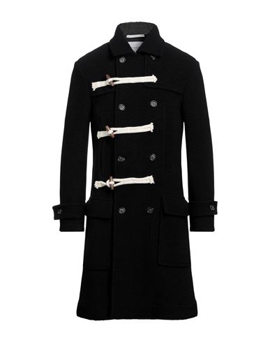 Paolo Pecora Man Coat Black Size 38 Wool, Polyamide